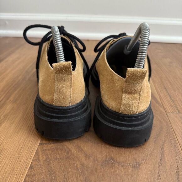 Zara Tan Suede Oxford Chunky Lug Sole EU 40 - Picture 6 of 10